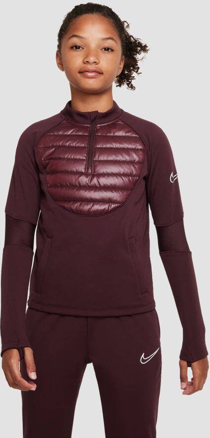 Nike Trainingsshirt Therma FIT Academy Drill Winter Warrior Bordeaux/Zilver Kinderen