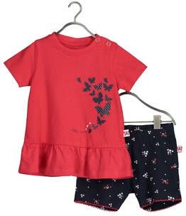 BLUE SEVEN Baby 2 delig setje tuniek + Shorts felrood