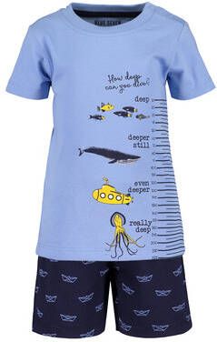 BLUE SEVEN Girls Set van 2 T shirt + Shorts lichtblauw