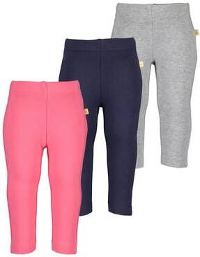 BLUE SEVEN Leggings 3 pack azalea+nachtblauw+grijs