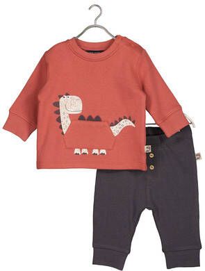 BLUE SEVEN Set van 2 Sweatshirt + Broek Brick Red