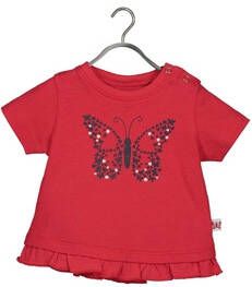 BLUE SEVEN T Shirt Vlinder Hoog Rood