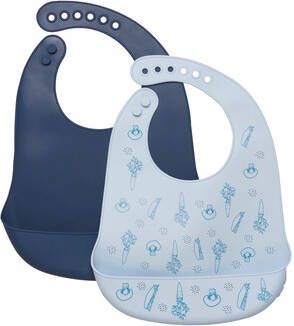 Celavi Siliconen slabbetje 2 pak Blauw