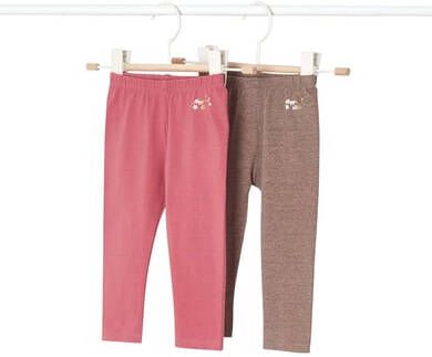 mayoral 2 pack legging bruin/roze