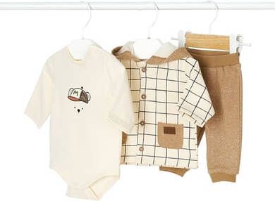 mayoral 3 delige set Jas beige