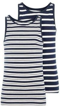 name it Boys Tanktop 2 pack donkere saffier