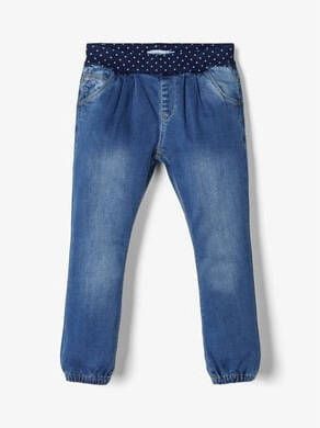 name it Jeans Powerstretch Baggy Fit , Blauw, Dames