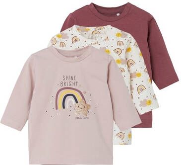 name it Lange Mouw Shirt 3 Pack Nbftacca Crushed Berry