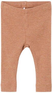 NAME IT BABY newborn baby skinny broek NBNKAB met biologisch katoen oranjebruin