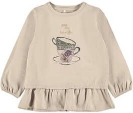 name it Shirt met lange mouwen Nmfsafi White pet Grijs