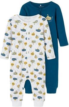 name it Pack of 2 baby onesies Nightsuit Zip Legion , Blauw, Heren