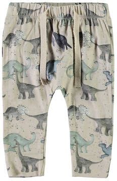 NAME IT BABY slim fit broek NBMLUBAS met biologisch katoen beige/blauw/grijs