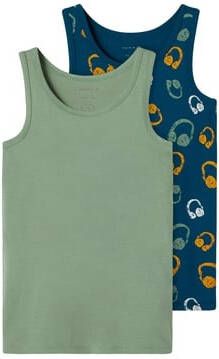 name it ! Jongens 2 pack Hemd -- Diverse Kleuren Katoen/elasthan