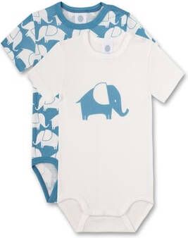 Sanetta Body Elephant Twin Pack uit white/blue