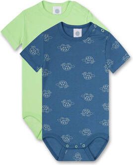 Sanetta Bodysuit Twin Pack S child padden blauw/groen