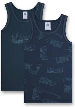 Sanetta Onderhemd dubbelpak blauw