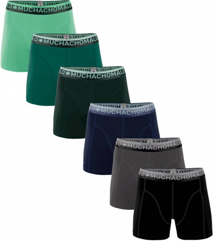 Muchachomalo Heren 6 pack boxershorts effen