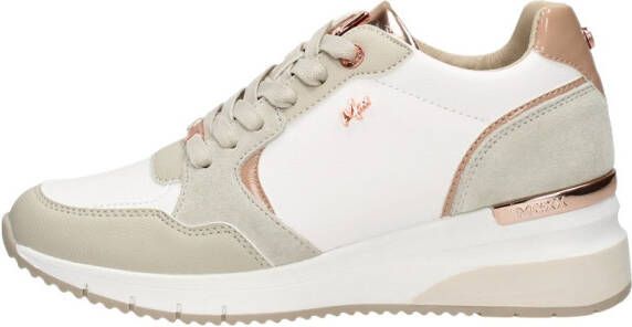 Mexx Gena wedge sneakers wit/beige