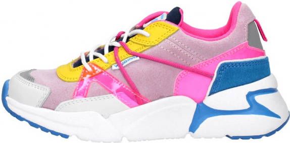 Vingino Odilia suède chunky sneakers roze/multi