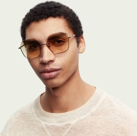 Scotch & Soda Orchard oversized zonnebril met achthoekig montuur