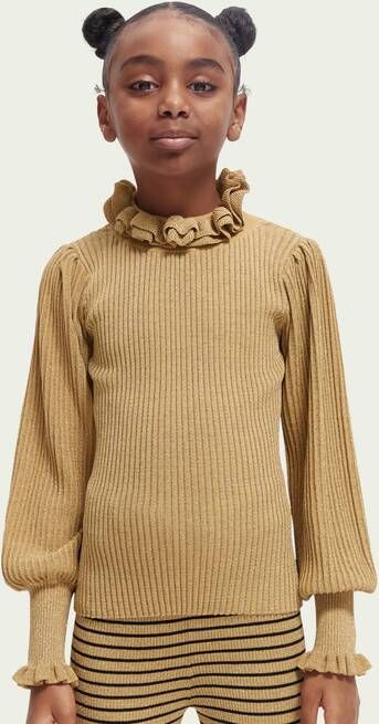 Scotch & Soda Trui met wijde mouwen en ruches