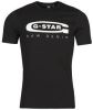G-Star Graphic logo 4 t shirt D15104 336 6484 G star, Zwart, Heren online kopen
