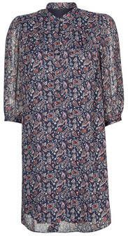 IKKS Korte, rechte jurk met bloemenprint, 3/4 mouwen