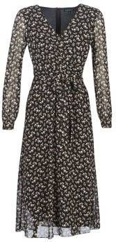 Lauren Ralph Lauren gebloemde maxi jurk zwart/beige