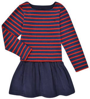 PETIT BATEAU Jurk met lange mouwen in 2 stoffen