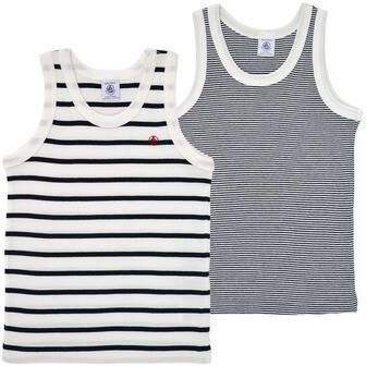 Petit Bateau Babykleding 2 Debardeurs Blauw