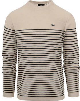 Petrol Industries Sweater Trui Streep Beige