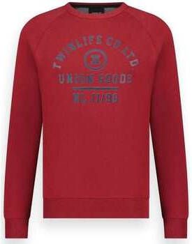 Twinlife Sweater Men sweater crew raglan print | Rhubarb