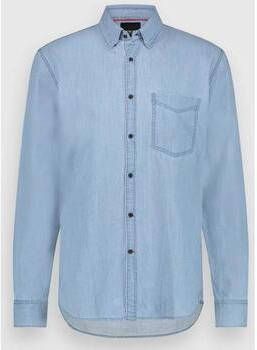 Twinlife T Shirt Lange Mouw Men Shirt Chambray | Medium Stone