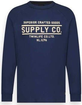 Twinlife T shirt Men t shirt long sleeve logo | Dark Denim