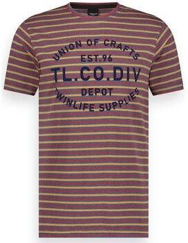 Twinlife T shirt Men t shirt short sleeve crew stripe art | Dark Denim