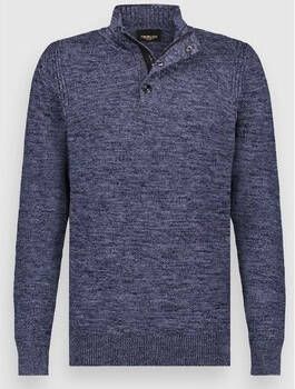 Twinlife Vest Halfzip Button Sweater | Martine Blue