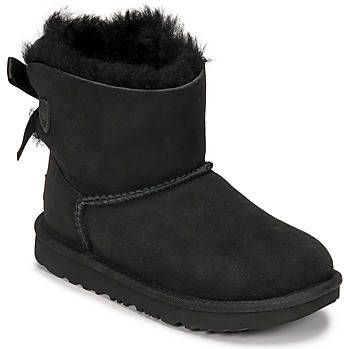 Ugg Mini Bailey Bow II laars voor Grote Kinderen in Black,, Leder