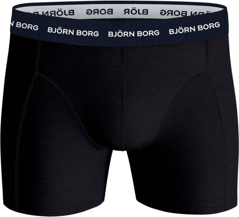 Bjorn Borg Boxershorts Shorts Sammy Noos Contrast Solids Essential 3 Pack Zwart