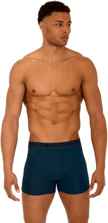 Muchachomalo Boxershorts 5 Pack Solid 1010 , Blauw, Heren