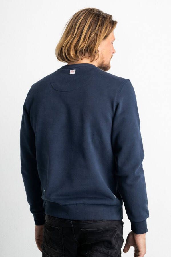 Petrol Sweater Logo Donkerblauw , Blauw, Heren
