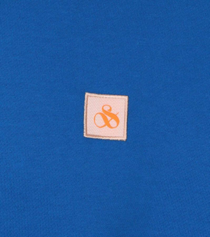 Scotch & Soda Blauwe Sweater Classic Essential Crewneck Sweatshirt