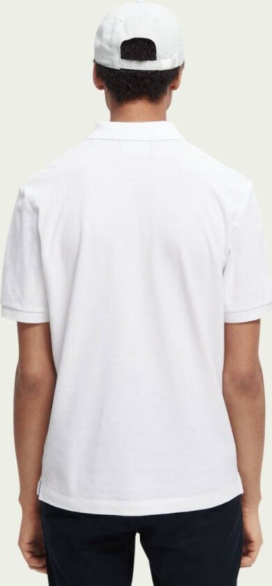 Scotch and Soda T shirts Essentials Organic cotton pique polo Wit