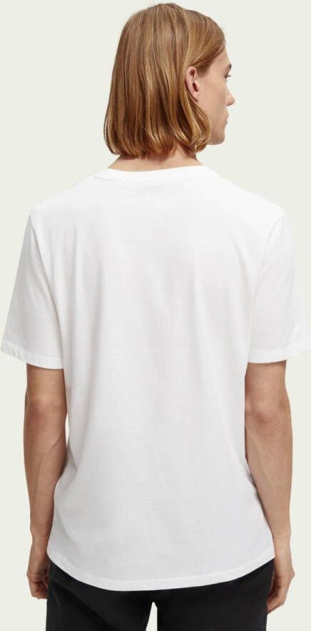 Scotch and Soda T shirts Essentials Crewneck jersey T shirt in Organic Cotton Wit