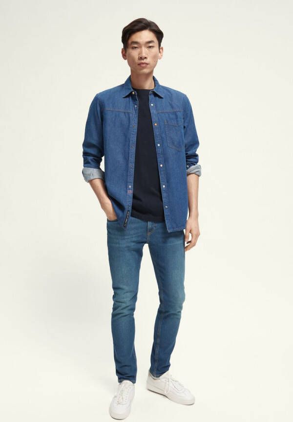 Scotch & Soda The Skim skinny jeans van biologisch katoen Classic blue