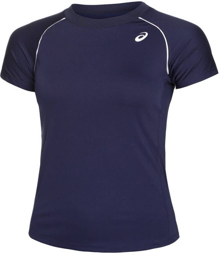 ASICS sport T shirt Court donkerblauw