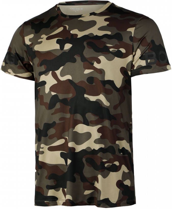 Björn Borg sport T shirt groen/beige/bruin