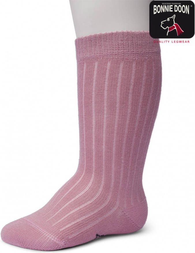 Bonnie Doon Kousen Rib Knee High Organic Paars