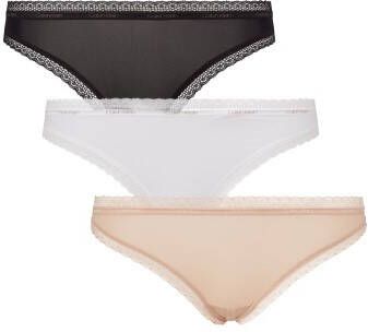 Calvin Klein 3 stuks Bottoms Up Refresh Thongs