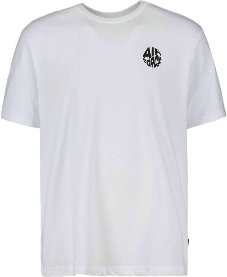 Airforce Round fb t shirt white