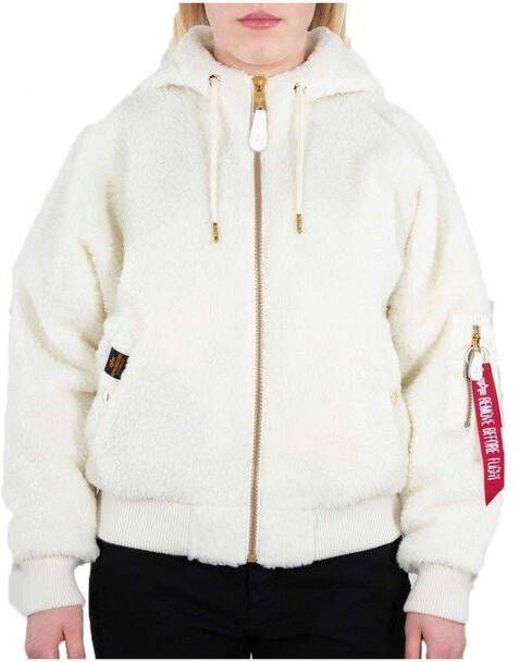 alpha industries Ma 1 OS Hooded Teddy Wmn 118002 16 , Beige, Dames